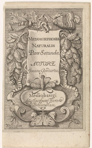 Title page for Johannes Goedaerts, 