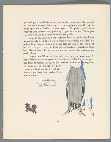 Gazette du Bon Ton, 1921 - No. 9, P. 276: Doléances (...) with illustration of single-length skirt, Zyg-Brunner, 1921 Canvas Print