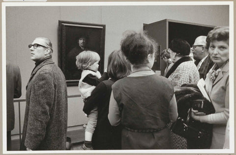 Visitors view the exhibition, c. 1969 Canvas Print