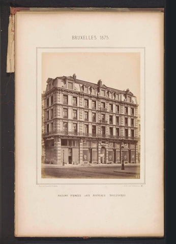 Exterior of the building at Boulevard du Nord 107 in Brussels, Alexandre de Blochouse, 1875 Canvas Print