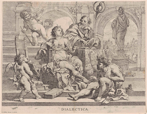 Dialectics, Cornelis Schut (I), 1618- 1655 Canvas Print