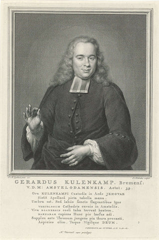 Portrait of Gerardus Kulenkamp, Jacob Houbraken, 1740 - 1775 Canvas Print