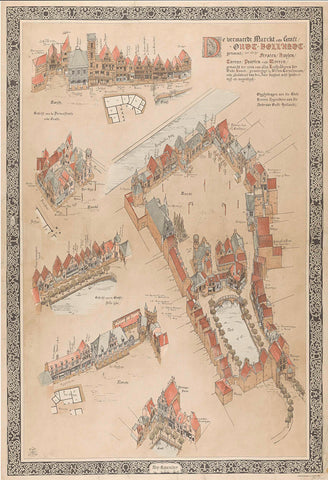 Map of Oud-Holland, 1895, Willem Corneliszoon, 1895 Canvas Print