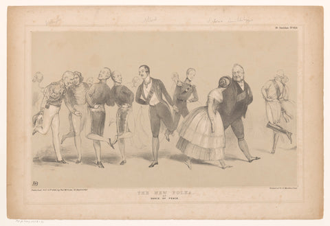 Queen Victoria and King Louis Philip dance the peace dance, John Doyle, 1844 Canvas Print