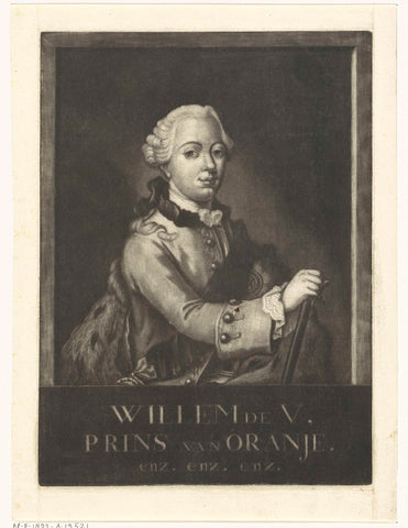 Portrait of William V, Prince of Orange and Nassau, Rienk Jelgerhuis, 1770 Canvas Print