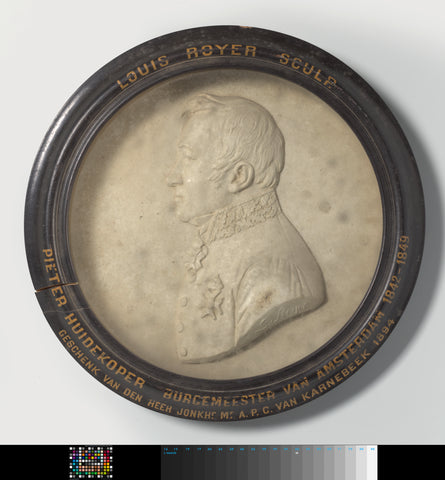 Medallion portrait of Pieter Huidekoper (1797-1852), mayor of Amsterdam, Louis Royer, c. 1793 - c. 1868 Canvas Print