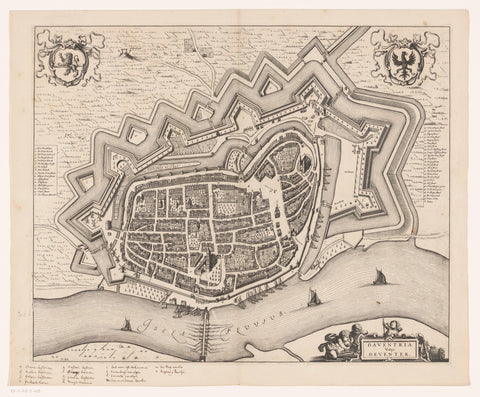 Map of Deventer, anonymous, 1657 Canvas Print