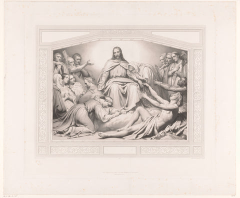 Christ Consolator, Louis Pierre Henriquel-Dupont, 1840 - 1842 Canvas Print