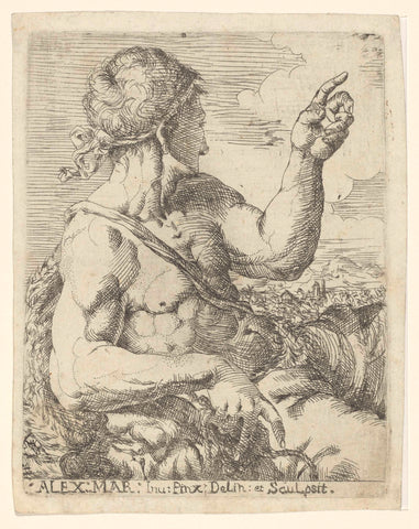 David with the head of Goliath, Alessandro Marchesini, c. 1690 - c. 1720 Canvas Print