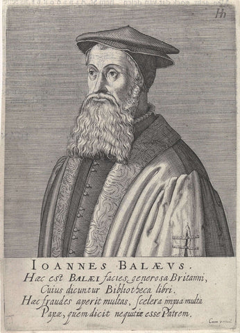 Portrait of John Bale, Hendrick Hondius (I), 1599 Canvas Print