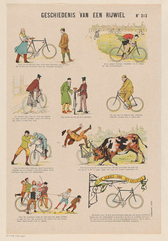 History of a bicycle, Gordinne, 1894 - 1959 Canvas Print