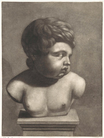 Bust of a child, Wallerant Vaillant, 1658 - 1677 Canvas Print