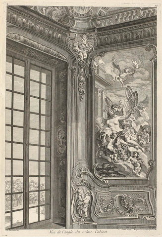 Face in the cabinet of count de of Bielinski, Chenu, Juste Aurèle Meissonnier, 1738 - 1749 Canvas Print