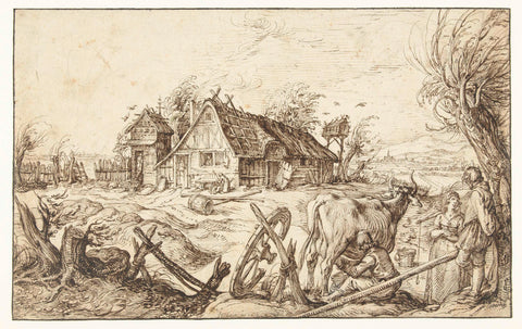 The farm, Jacob de Gheyn (II), 1603 Canvas Print