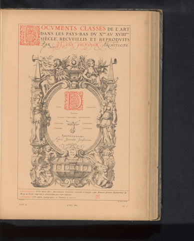 Reproduction of a title page with a cartouche from the Monumenta illustrium virorum, et elogia, anonymous, c. 1875 - in or before 1880 Canvas Print