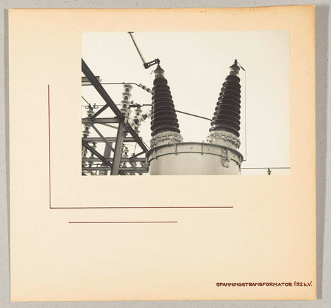 Voltage transformer of an electricity plant at an unknown location in the United States, Wouter Cool (attributed to), 1936 Canvas Print