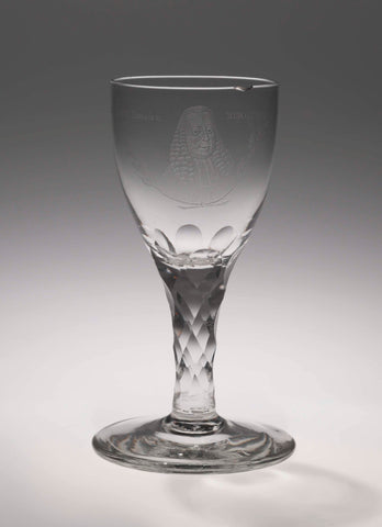 Chalice glass with the portrait of Hendrik Hooft Daniëlsz, anonymous, c. 1780 - in or before 1798 Canvas Print