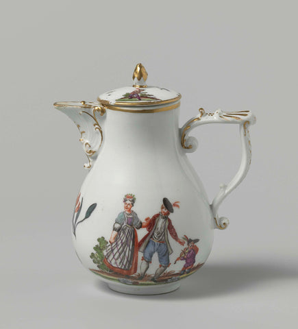 Milk jug, Meissen porcelain manufactory, c. 1740 - c. 1745 Canvas Print