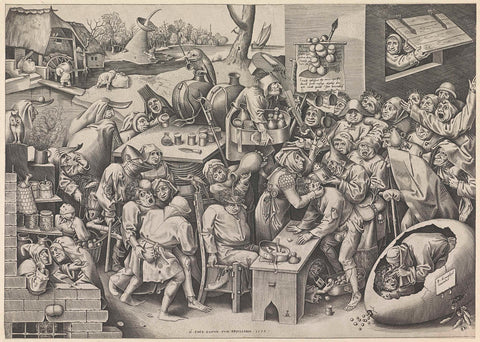 Keisnijder of de heks van Mallegem, Pieter van der Heyden, 1559 Canvas Print