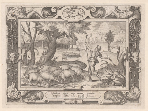 November, Etienne Delaune, before 1566 Canvas Print