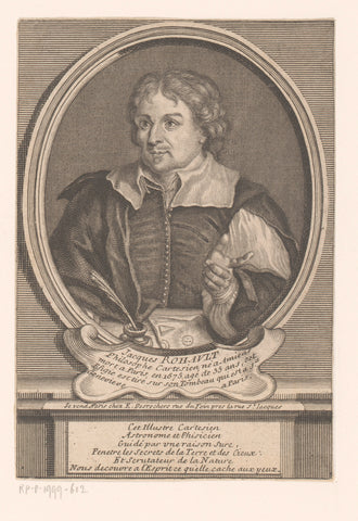 Portret van Jacques Rohault, Etienne Desrochers, Etienne Desrochers, c. 1726 Canvas Print