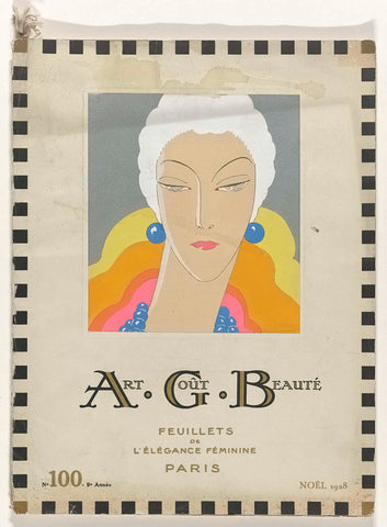 Art - Goût - Beauté, Feuillets de l' élégance féminine, Noël 1928, No. 100, 9e Année, Delovincourt, 1928 Canvas Print