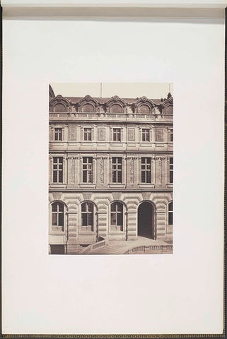 Façade of the Cour Lefuel of the Palais du Louvre, Édouard Denis Baldus, c. 1857 Canvas Print