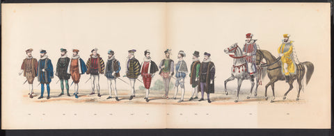 Masquerade of the Leiden students, 1870 (plate 12), Gerardus Johannes Bos, 1870 Canvas Print