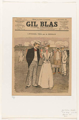 Gil Blas September 1, 1899, No. 35, Grade 9, anonymous, 1899 Canvas Print