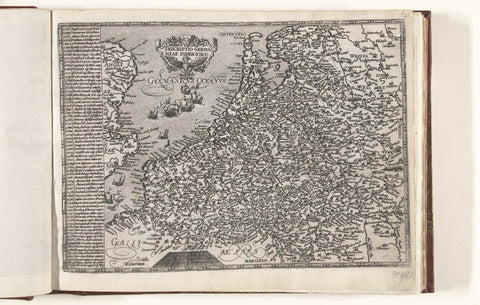 Map of the Netherlands, Frans Hogenberg (workshop of), 1604 - 1605 Canvas Print