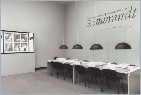 Documentation centre with an X-ray of a painting and on the right a reading table, c. 1991 - c. 1992 Canvas Print