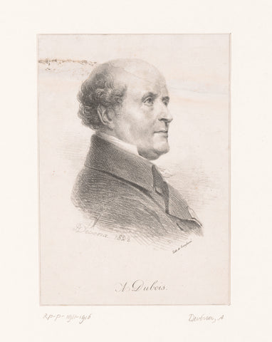 Portret van Alexandre Du Bois, Achille Devéria, 1823 Canvas Print