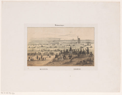 Wedren at Scheveningen on August 3, 1846., Hendrik Wilhelmus Last, 1846 Canvas Print