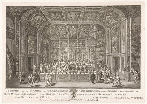 Meeting room of the States of Holland and West-Friesland, anonymous, 1766 Canvas Print