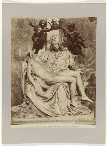 Sculpted pietta in St. Peter's, Rome, anonymous, c. 1880 - c. 1904 Canvas Print