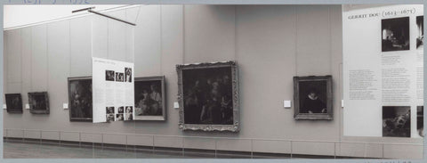 Room with paintings by Rembrandt students and two plexiglass information panels, c. 1991 - c. 1992 Canvas Print