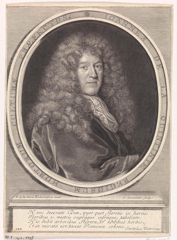 Portrait of Jean-Baptiste de la Quintinye, Cornelis Martinus Vermeulen, 1654 - 1709 Canvas Print