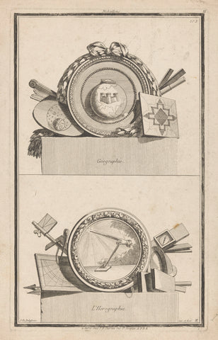 Geografie en gnomonica, Jean Charles Delafosse, 1768 - 1771 Canvas Print