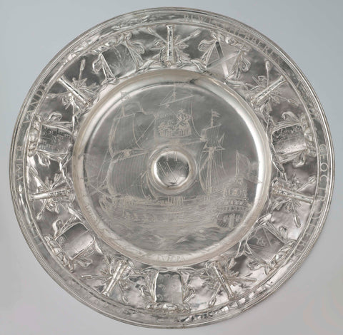 Piet Heyn dish, anonymous, 1684 - 1687 Canvas Print