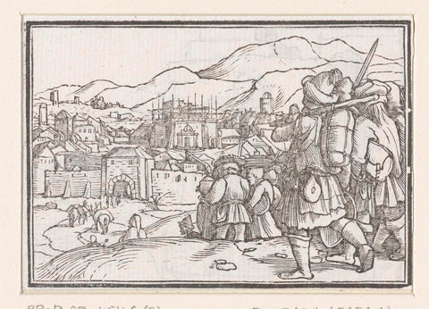 Return of Jerusalem residents from exile, Hans Holbein (II), 1538 Canvas Print