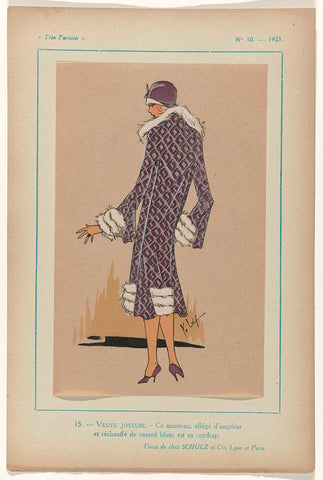 Très Parisien, 1925, No. 10, Pl. 15. - JOYFUL WIDOW, G-P. Joumard, 1925 Canvas Print