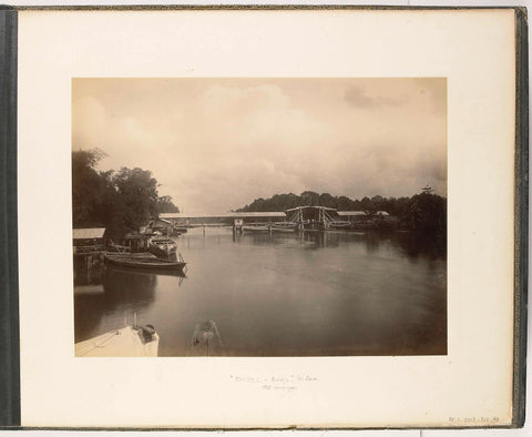 Sandels brug, Tandjong Poera, Sumatra (Sandel Bridge, Tandjong Poera), Heinrich Ernst & Co, 1898 - 1900 Canvas Print