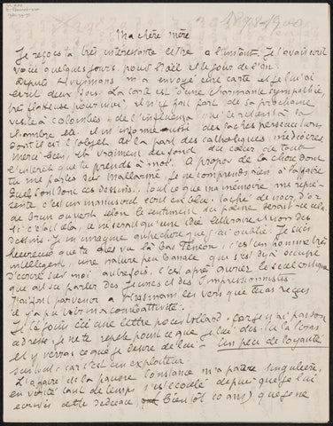 Letter to Héloïse Bernard-Bodin, Émile Bernard, 1899 Canvas Print