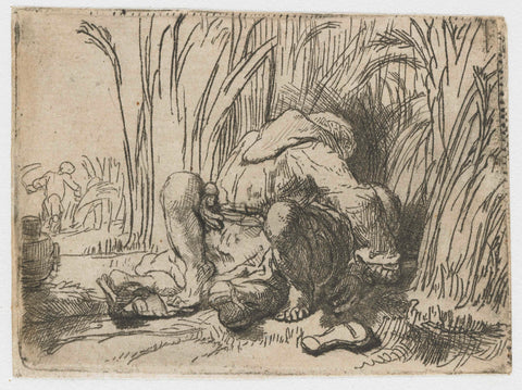 The Monk in the Cornfield, Rembrandt van Rijn, c. 1646 Canvas Print