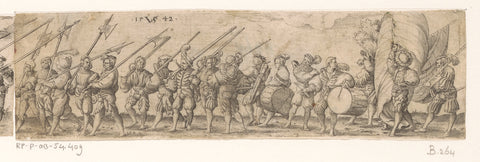 Procession of soldiers, Virgilius Solis, 1542 Canvas Print