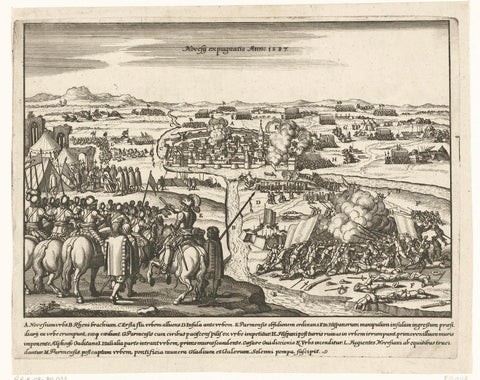 Neuss besieged and captured by Parma, 1586, anonymous, 1647 - 1651 Canvas Print