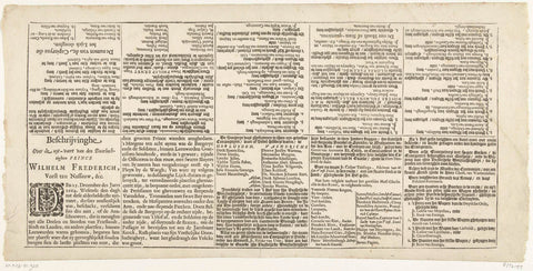 Funeral procession of William Frederick, Count of Nassau-Dietz (text sheet), 1665, Sixtus Regnier Arumtsma, 1666 Canvas Print