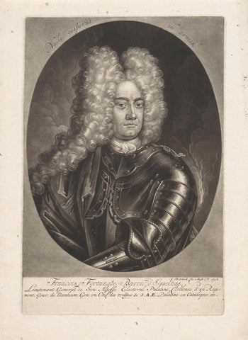 Portrait of François Fortunate van Isselbach, Pieter Schenk (I), 1708 Canvas Print