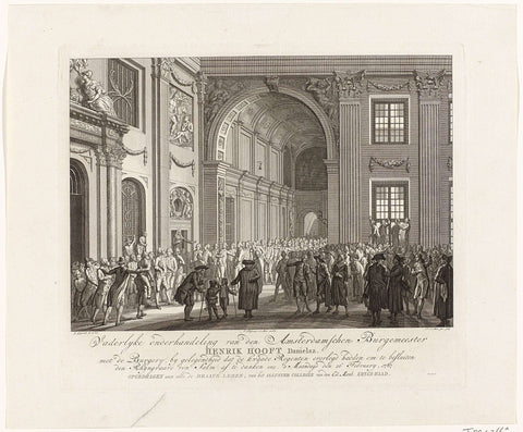 Mayor Hendrik Hooft Danielsz negotiates with the bourgeoisie, 1787, Noach van der Meer (II), 1787 Canvas Print