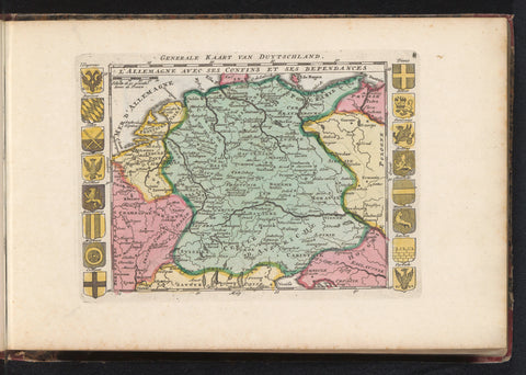 Map of Germany, anonymous, 1735 Canvas Print